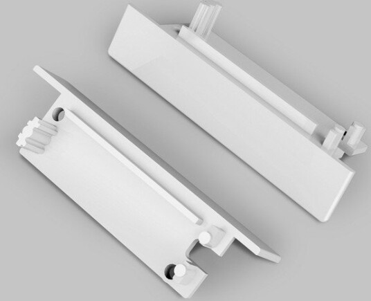 Topmet 1 stk. Endestykke FLAT8 Med hull hvit Topmet 1 stk. Endestykke FLAT8 Med hull hvit
