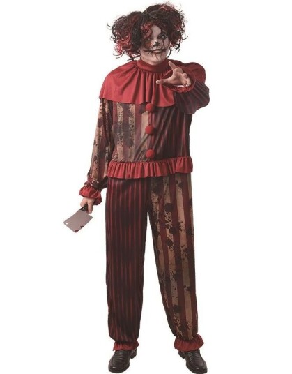 Horror Clown Klovnekostyme til Mann Onesize