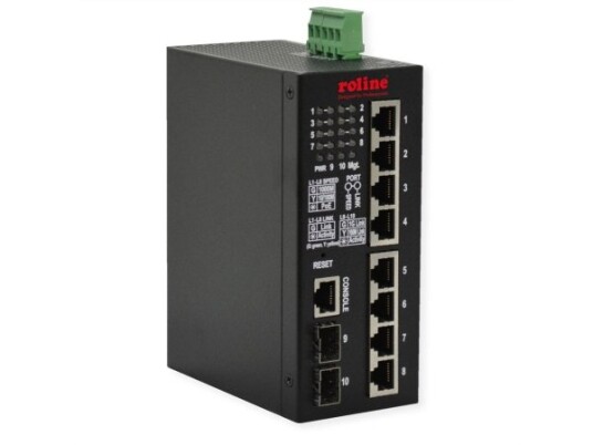 Roline 21.13.1131, Håndtert, L2, Gigabit Ethernet (10/100/1000), Full Tosidig, Strøm Over Ethernet (Poe)