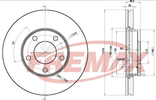 Bremseskive FREMAX BD-3272