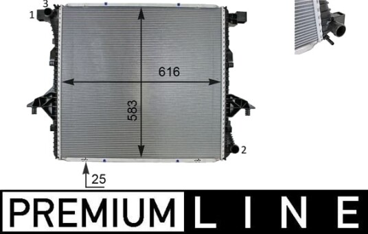 MAHLE CR 81 000P Radiator motorkjøling MAHLE CR 81 000P Radiator motorkjøling
