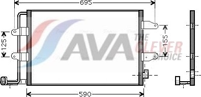 Kondensator, klimaanlegg AVA COOLING SYSTEMS VNA5252