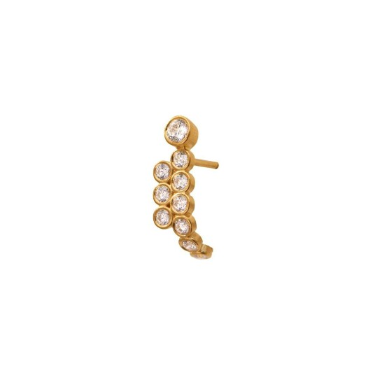 Stine A Jewelry Coco Sæur Earring Gullfarge Hvit