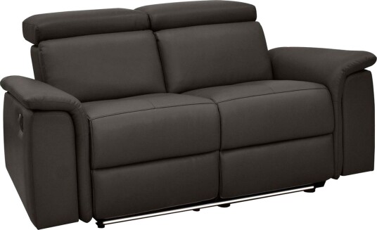 Sofa 2 seter Pareli Brun Lær/PU Manuell hvilestol Brun Lær/PU Manuell hvilestol