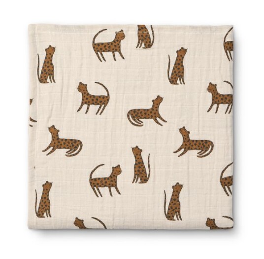 Liewood Ben Muslin Swaddle Leopard