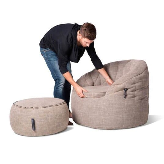 Butterfly Chaise Sett Eco Weave Grå