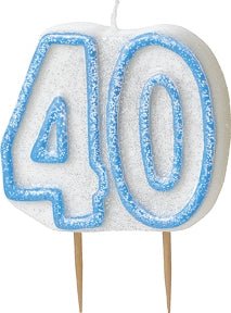 40tallkakelys Blå/hvit 40tallkakelys Blå/hvit