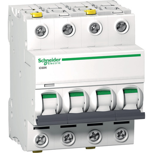 Schneider Electric Acti9 ic60n miniature circuit breaker - 4p - 10a - c curve (3606480440793)