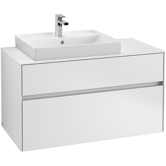 Villeroy & Boch  Collaro Servantskap med 2 skuffer 100x50x54,8 cm u/lys Hvit Matt