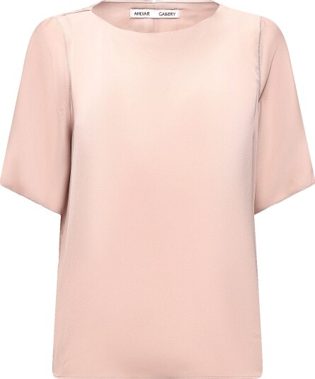 Ahlvar Gallery Yoli Silk Blouse   DUSTY PINK   S
