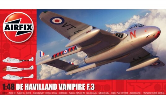 Airfix 1/48 De Havilland Vampire F.3 (Norsk utgave)