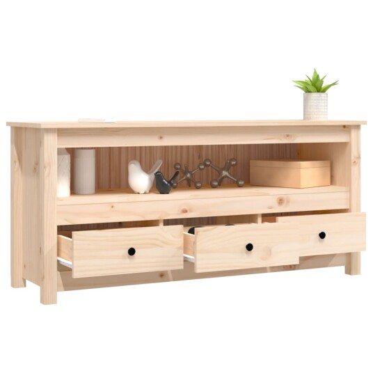 vidaXL TV-benk 114x35x52 cm heltre furu