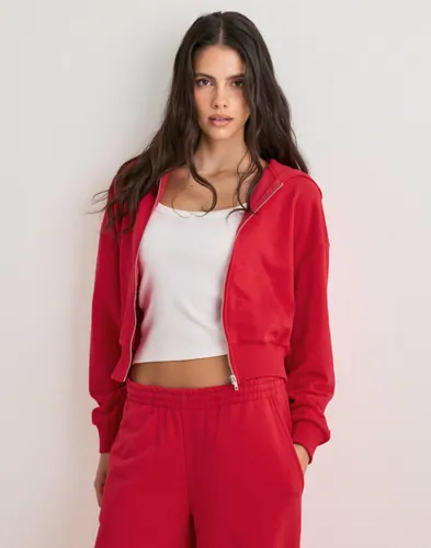 Nelly Rød Perfect zip hoodie
