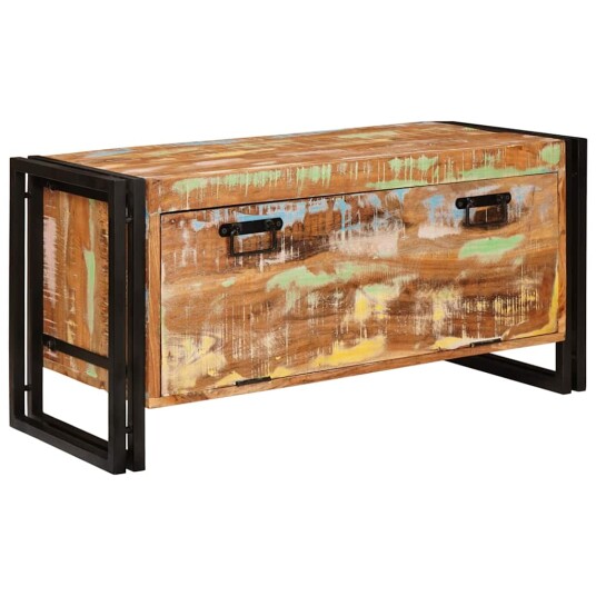 Sko Skap med hylle Brun 90 x 38 x 45 cm gjenvunnet heltre