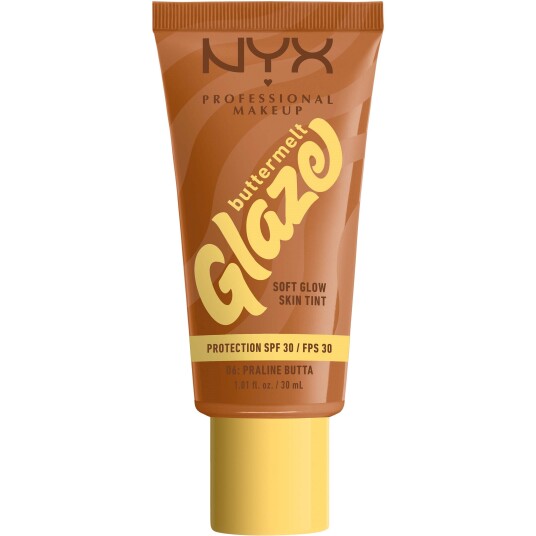 NYX Buttermelt Glaze SPF30 Foundation 06 Praline Butta - Fuktighetsgivende og Pleiende 30 ml