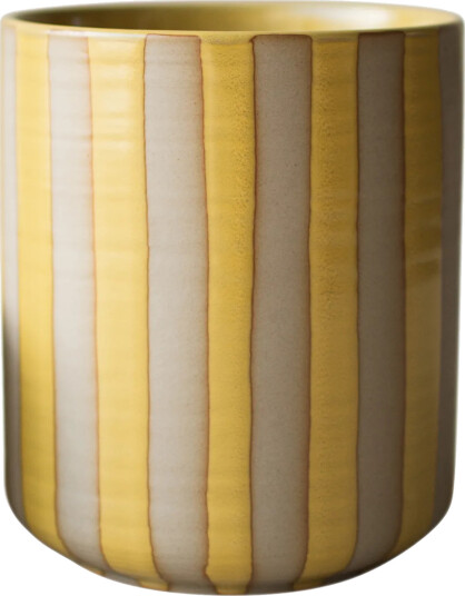 DBKD Line krukke Ø14x16 cm Yellow DBKD Line krukke Ø14x16 cm Yellow