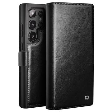 Samsung Galaxy S24 Ultra Qialino Classic Lommebok-deksel I Lær Svart