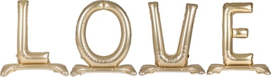 Folat Folieballonger Love Stående Gull 21331