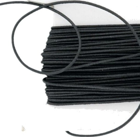 Smykketråd I Svart 25 Meter Elastisk Strikk 1mm