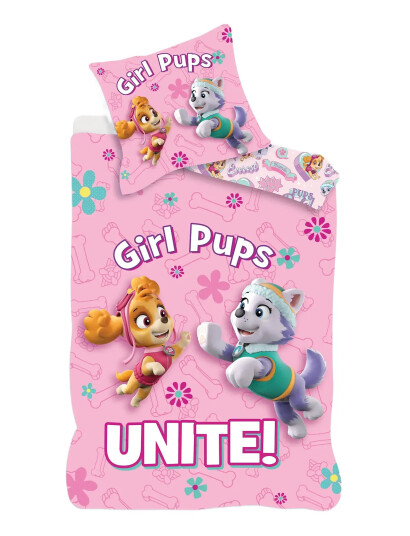 BrandMac Bed Linen Junior Paw Patrol Pp 1090 100X135 40X60 Cm   Pink   100X135.40X60