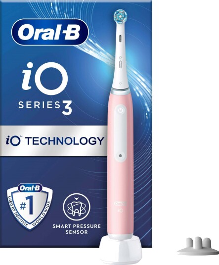 Oral-B iO3S Elektrisk Tannbørste Blush Pink med 3 Børsteprogrammer Oral-B iO3S Elektrisk Tannbørste Blush Pink med 3 Børsteprogrammer