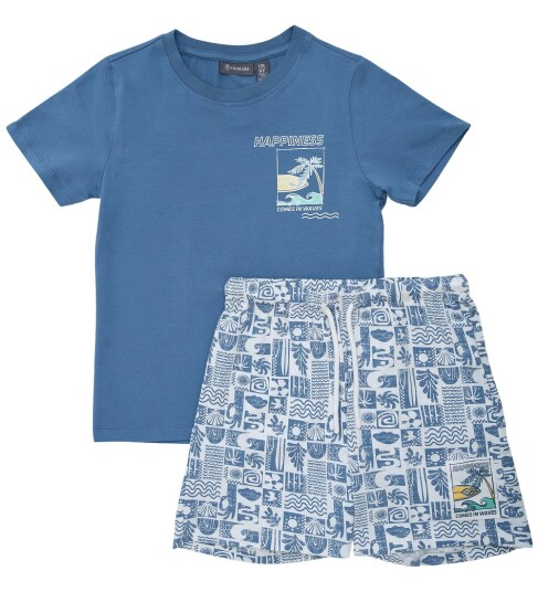 Color Kids T shirt & Shorts Set Coronet Blue 128