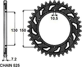 Kjedehjul SUNSTAR 1-4598-46