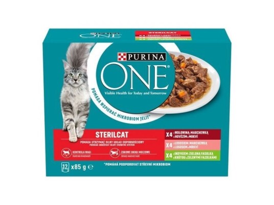 Purina Nestle Purina One Sterilcat Blanding Av Smaker Våt Kattemat 12X85G