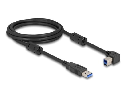 Delock Usb 5 Gbps-Kabel Type-A Hann Til Type-B Hann 90° Venstrevinklet 2 M