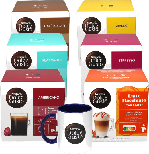 Nescafé | Startpakke 88 kapsler til Nescafé Dolce gusto Nescafé | Startpakke 88 kapsler til Nescafé Dolce gusto