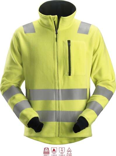 Snickers Workwear 2860 ProtecWork Fleecejakke varsel, gul 4XL, Klær