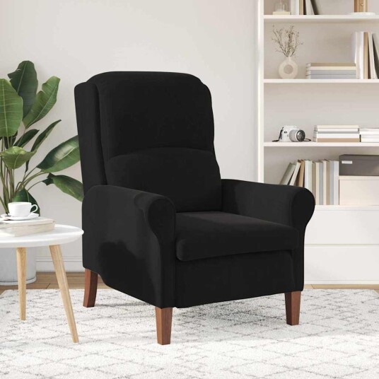 lenestol Svart 76 x 94 x 102 cm Fløyel lenestol Svart 76 x 94 x 102 cm Fløyel