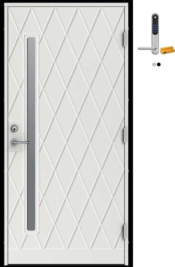 Ytterdør Diplomat Vanja Klart Glass med Yale Doorman Classic Home