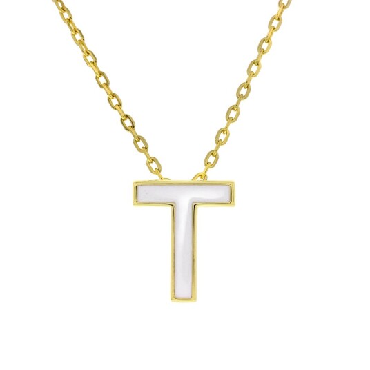 Pan Jewelry, Smykke i forgylt 925 sølv bokstav T