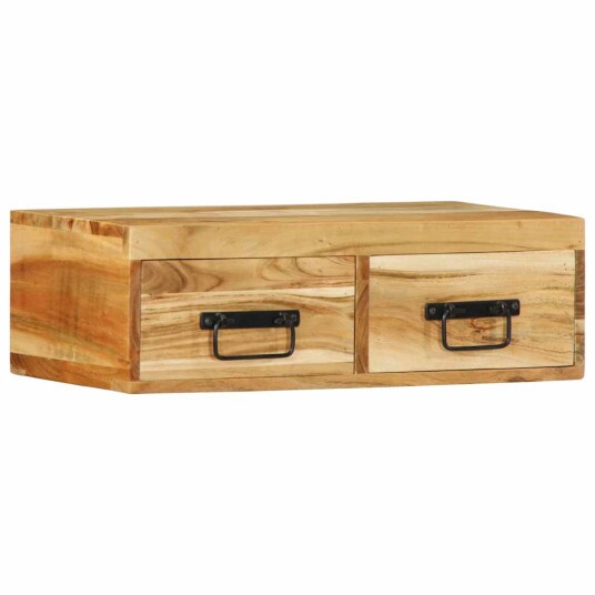 Veggmontert TV benk 60x30x19 cm heltre akasie