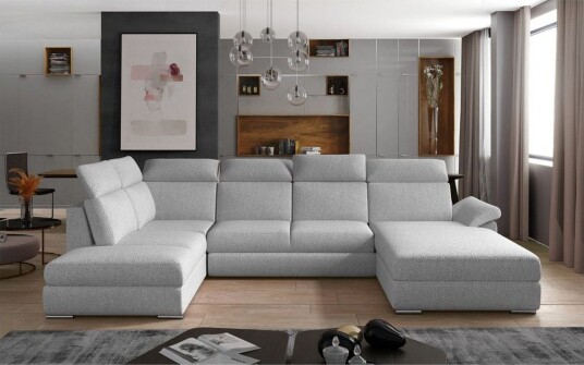 Seksjon Eltap Evanell 336x211x102 cm Grande 81 grå Høyre