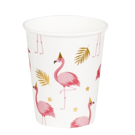 10 stk Pappkrus med Foliert Gulltrykk 250 ml Flamingo Gold 10 stk Pappkrus med Foliert Gulltrykk 250 ml Flamingo Gold