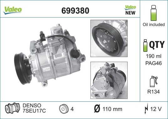 AC kompressor VALEO 699380 AC kompressor VALEO 699380