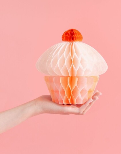 Partydeco Honeycomb Cupcake 20 cm