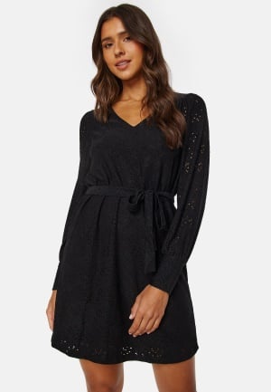 VILA Paulina V-Neck Short Dress Black M