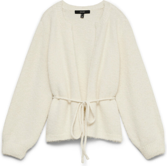 Vero Moda Vmberry Ls O Neck Tie Cardigan Noos   Cream   XS