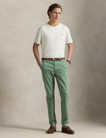 Polo Ralph Lauren Custom Slim Fit Soft Cotton T Shirt Cream XS