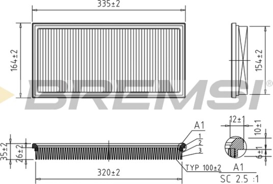 Luftfilter BREMSI FA2067