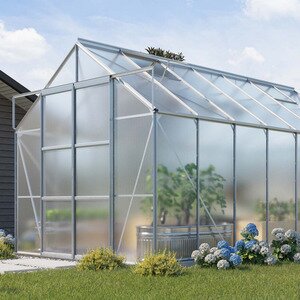 Vitavia Uranus drivhus 11,5 m2 polykarbonat eloksert aluminium