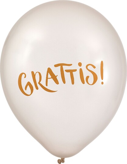 Hisab Joker Ballonger Perlemor Grattis! 6-pakning 64687