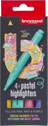 Bruynzeel Highlighter 4-Sett Pastell Bruynzeel Highlighter 4-Sett Pastell