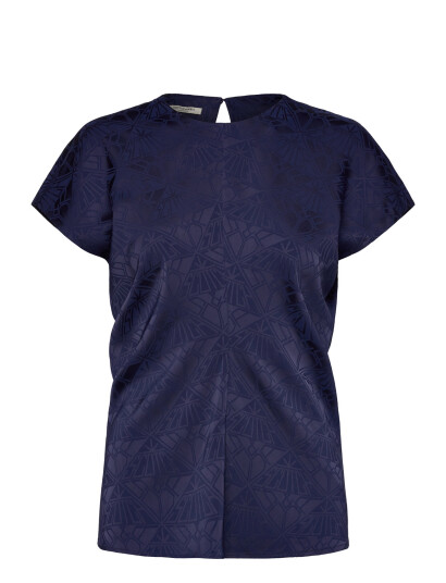 Scotch & Soda Satin Jacquard Top - Navy - 34 Scotch & Soda Satin Jacquard Top - Navy - 34