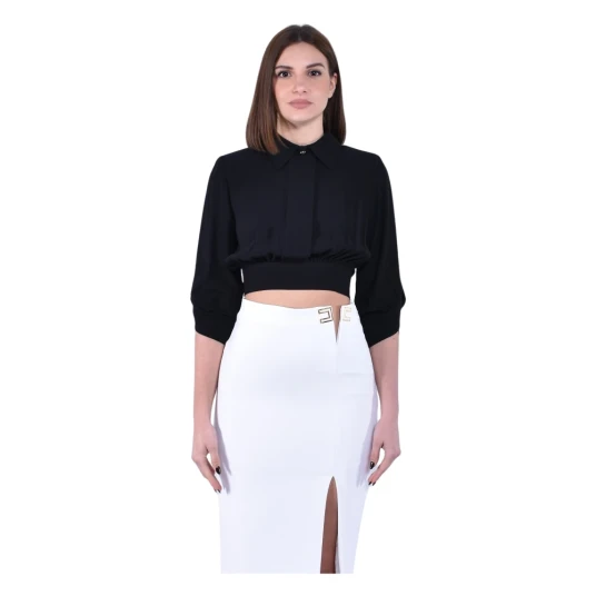 Elisabetta Franchi, Dame, Bluser & Skjorter, Svart, S,