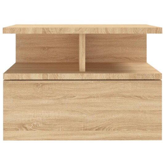vidaXL Flytende nattbord 2 stk sonoma eik 40x31x27 cm sponplate
