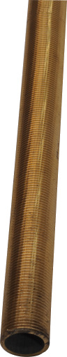 1/2" x 1000 mm messingrør med gjenger